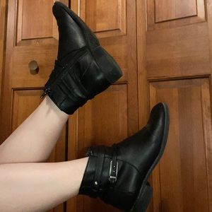 black ankle booties